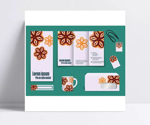 褐色花朵企业VI设计 全面品牌视觉解决方案